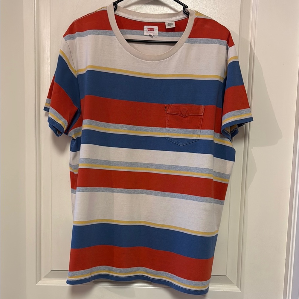 Levi's Red and Blue Short Sleeve Tee
